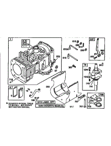 Cylinder Assembly parts for Briggs & Stratton Lawn & Garden Engine 287700 TO 287799 from AppliancePartsPros.com