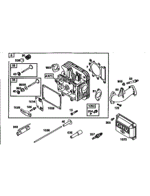 Cylinder Head Assembly parts for Briggs & Stratton Lawn & Garden Engine 287700 TO 287799 from AppliancePartsPros.com