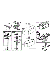 Dipstick And Air Cleaner parts for Briggs & Stratton Lawn & Garden Engine 287700 TO 287799 from AppliancePartsPros.com
