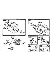 Exhaust parts for Briggs & Stratton Lawn & Garden Engine 287700 TO 287799 from AppliancePartsPros.com