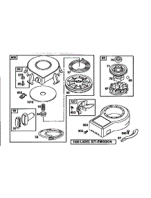 Rewind Starter parts for Briggs & Stratton Lawn & Garden Engine 287700 TO 287799 from AppliancePartsPros.com