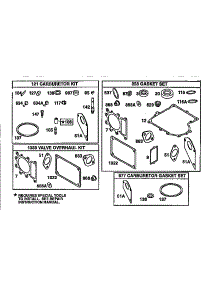Gasket Kits parts for Briggs & Stratton Lawn & Garden Engine 287700 TO 287799 from AppliancePartsPros.com