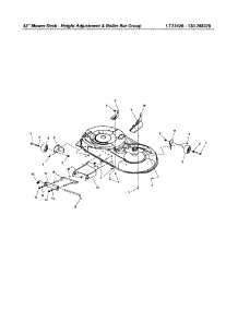 42" Deck-Height Adj. / Roller Bar parts for Snapper Front-Engine Lawn Tractor 288370 from AppliancePartsPros.com