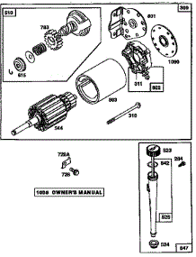 Motor And Drive Starter parts for Briggs & Stratton Lawn & Garden Engine 289707-0689-01 from AppliancePartsPros.com