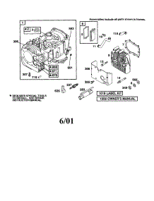 Cylinder parts for Briggs & Stratton Lawn & Garden Engine 28B700 TO 28B799  (0111-0132) from AppliancePartsPros.com