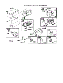 Exhaust Muffler parts for Briggs & Stratton Lawn & Garden Engine 28B700 TO 28B799  (0111-0132) from AppliancePartsPros.com