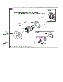 Starter Housing parts for Briggs & Stratton Lawn & Garden Engine 28B700 TO 28B799 (0101,0102) from AppliancePartsPros.com