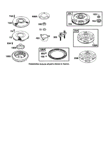 Flywheel parts for Briggs & Stratton Lawn & Garden Engine 28B700 TO 28B799 (0134-0139) from AppliancePartsPros.com