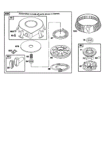 Rewind Starter parts for Briggs & Stratton Lawn & Garden Engine 28B700 TO 28B799 (0604,0610,0629) from AppliancePartsPros.com
