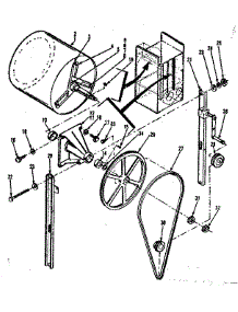 Cylinder And Cylinder Drive Installation parts for Huebsch Dryer 28CG from AppliancePartsPros.com