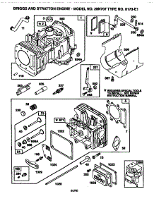 Engine 28N707-0173-E parts for Briggs & Stratton Lawn & Garden Engine 28N707-0173-E1 from AppliancePartsPros.com