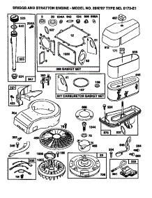 Engine 28N707-0173-E1 parts for Briggs & Stratton Lawn & Garden Engine 28N707-0173-E1 from AppliancePartsPros.com