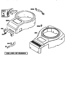 Blower Housing parts for Briggs & Stratton Lawn & Garden Engine 28Q700 TO 28Q799 from AppliancePartsPros.com
