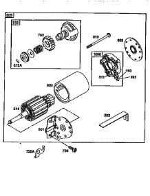Starter Assembly parts for Briggs & Stratton Lawn & Garden Engine 28Q700 TO 28Q799 from AppliancePartsPros.com