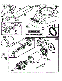 Motor And Drive Starter, Blower Housing parts for Briggs & Stratton Lawn & Garden Engine 28Q777-0673-A1 from AppliancePartsPros.com
