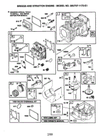 Cylinder / Crankshaft parts for Briggs & Stratton Lawn & Garden Engine 28U7707-1175-E1 from AppliancePartsPros.com