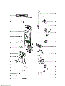 Motor / Rear Housing parts for Eureka Upright Vacuum 2900A from AppliancePartsPros.com
