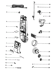 Main Body parts for Eureka Upright Vacuum 2904AZ from AppliancePartsPros.com