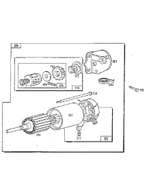 Starting Motor parts for Briggs & Stratton Lawn & Garden Engine 290700 TO 290799 (0100 - 0100) from AppliancePartsPros.com