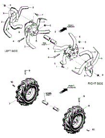 Bolo Tines, Wheels parts for Troy-Bilt Rear-Tine Tiller 29903 from AppliancePartsPros.com