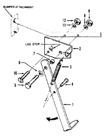 Kickstand Attachment parts for Craftsman Tiller 29908 from AppliancePartsPros.com