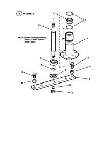 Spindle parts for Snapper Rear-Engine Riding Mower 301222BE from AppliancePartsPros.com