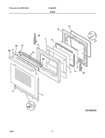 Door parts for Crosley Gas Range 30462042C from AppliancePartsPros.com
