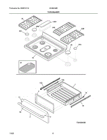 Top / Drawer parts for Crosley Gas Range 30462042D from AppliancePartsPros.com