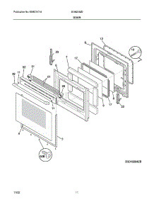 Door parts for Crosley Gas Range 30462042D from AppliancePartsPros.com