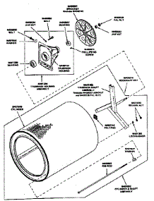 Cylinder And Trunnion Assemblies parts for Huebsch Dryer 30CG from AppliancePartsPros.com