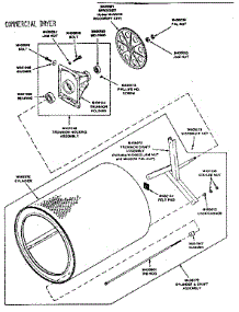 Cylinder And Trunnion Assemblies parts for Huebsch Dryer 30WG from AppliancePartsPros.com