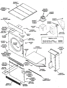 Panels, Guards And Lint Hood Assembly parts for Huebsch Dryer 30XG from AppliancePartsPros.com
