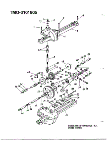 Single Speed Transaxle - Rh parts for Mtd Front-Engine Lawn Tractor 3101805 from AppliancePartsPros.com