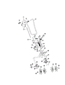 Handle / Guard / Tines parts for Craftsman Front-Tine Tiller 316292621 from AppliancePartsPros.com