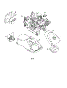Muffler / Short Block / Air Filter parts for Craftsman Gas Chainsaw 316380190 from AppliancePartsPros.com