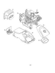 Short Block / Muffler / Carburetor parts for Craftsman Gas Chainsaw 316380700 from AppliancePartsPros.com