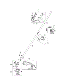 Throttle Housing / Drive Shaft / Shield parts for Craftsman Gas Line Trimmer 316731932 from AppliancePartsPros.com