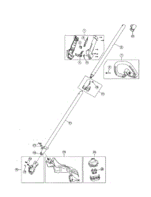 Throttle Housing / Shaft / Shield parts for Craftsman Gas Line Trimmer 316740890 from AppliancePartsPros.com