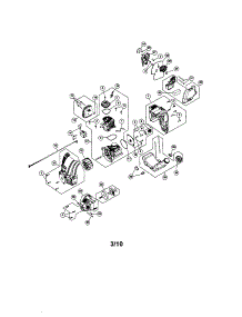 Short Block / Fuel Tank parts for Craftsman Gas Line Trimmer 316791931 from AppliancePartsPros.com