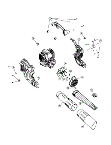 Handle / Housing / Tube parts for Craftsman Gas Leaf Blower 316794980 from AppliancePartsPros.com