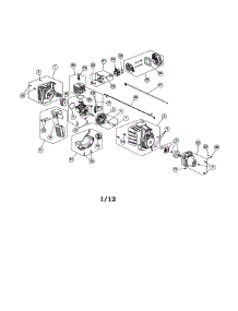 Short Block / Fuel Tank / Muffler parts for Craftsman Gas Line Trimmer 316990100 from AppliancePartsPros.com