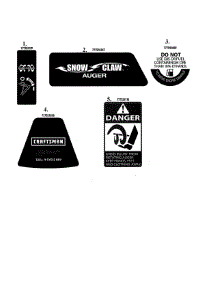 Decals parts for Mtd Gas Snowblower 31A-2M5E799 from AppliancePartsPros.com