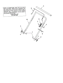 Handle parts for Troy-Bilt Gas Snowblower 31AE285-063 from AppliancePartsPros.com