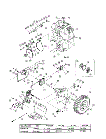 Engine Shroud / Axle parts for Troy-Bilt Gas Snowblower 31AE6GO3711 from AppliancePartsPros.com