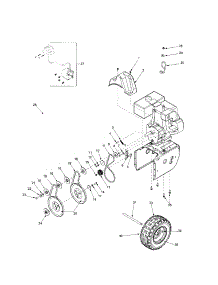 Wheel Assembly parts for Mtd Gas Snowblower 31AH5Q3G401 from AppliancePartsPros.com