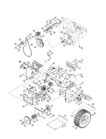 Wheels / Transmission Frame parts for Mtd Gas Snowblower 31AH9J6J799 from AppliancePartsPros.com