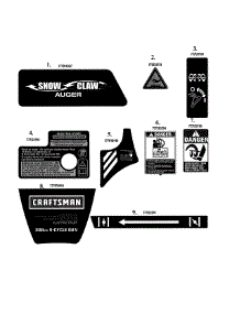 Decals parts for Mtd Gas Snowblower 31AM2T6D799 from AppliancePartsPros.com