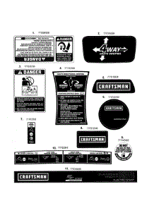 Decals parts for Mtd Gas Snowblower 31AS53TF799 from AppliancePartsPros.com