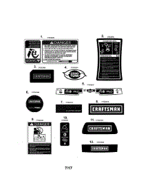 Decals parts for Mtd Gas Snowblower 31AS5BHE799 from AppliancePartsPros.com