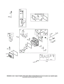 Head-Cylinder parts for Briggs & Stratton Lawn & Garden Engine 31C707-0525-B1 from AppliancePartsPros.com